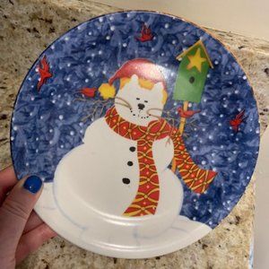 Christmas Snowman Cookie Plate